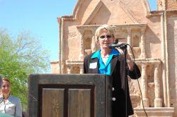 Kristin Almquist, Director of Governor Napolitano's Southern Arizona Office, discuss the Governor's support for the Santa Cruz Valley National Heritage Area in April 2007.